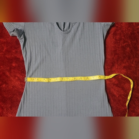 Trends SHEIN EZwear Notched Neck Rib Knit Unitard Romper, Size XS - Picture 7 of 7